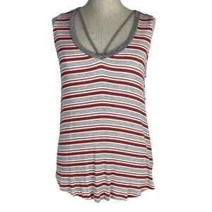 C’isa Stripped V-Neck Tank